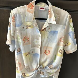 Vintage Alia summer print button down